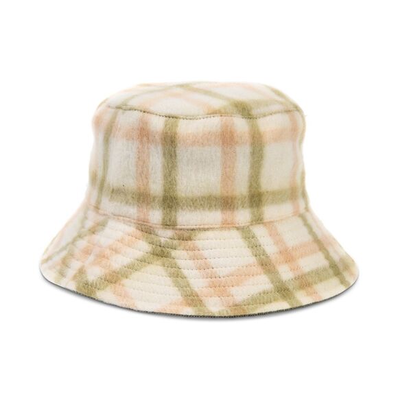JENNI Women S Reversible Corduroy Bucket Hat Beige and Olive Green Size O/S - Picture 1 of 4